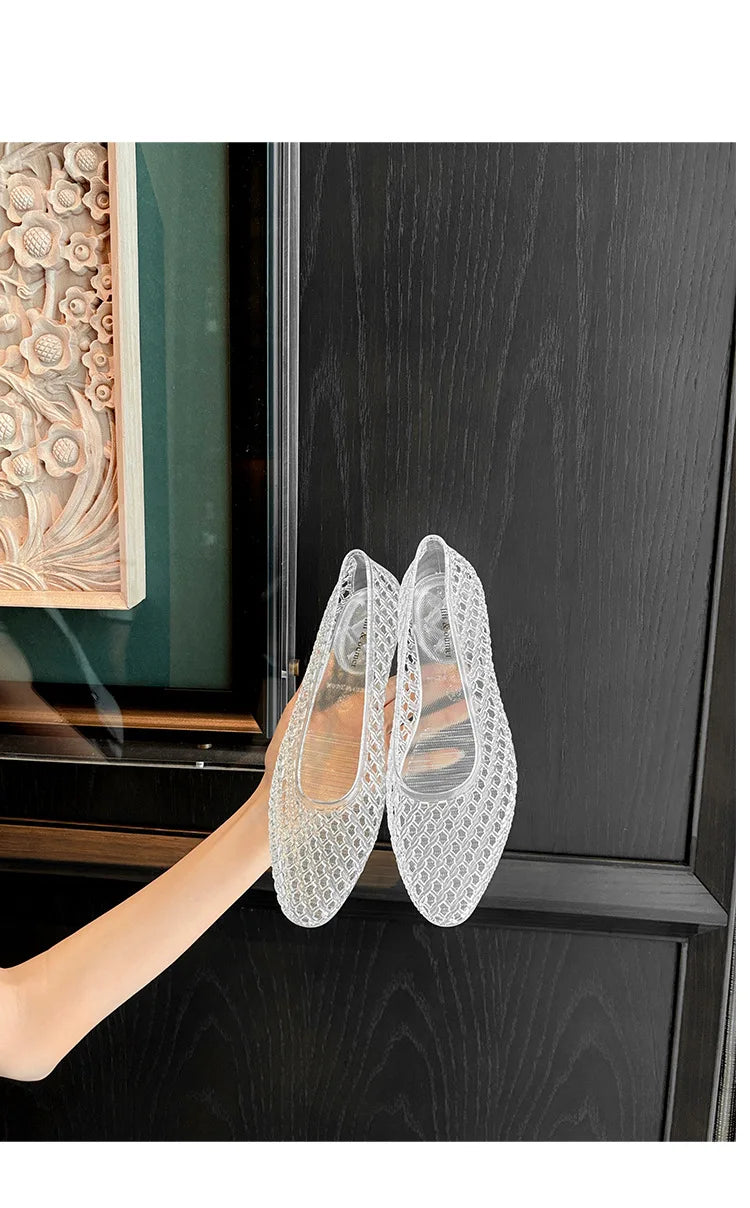 Kids'Casual Shoes Sandals Summer Princess Jelly Shoes Baotou Beach Shoes Soft soled Crystal Shoes New Style Size 35-40