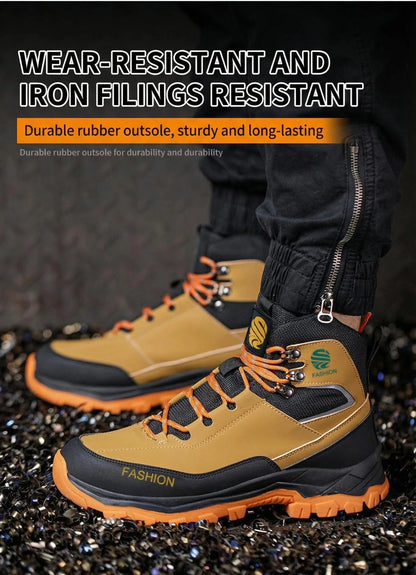 Men Safety Shoes Steel Toe Work Shoes Sneakers Anti-Smash Anti-piercing Work Boots Indestructible Protective shoes
