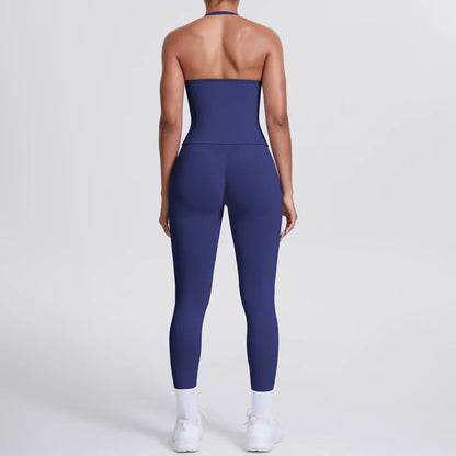 2 Piece Yoga Clothes Women Tracksuit Athletic Wear Pilates Fitness Suit Gym Workout Push Up Clothes Sports Bra Leggings Suit