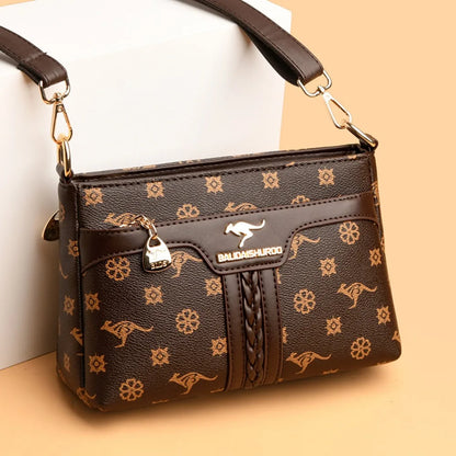 Old Flower Leather Luxury Designer Crossbody Shoulder Mesenger Bags for Ladies Zipper Small Retro Women Bag Female Sac A Main