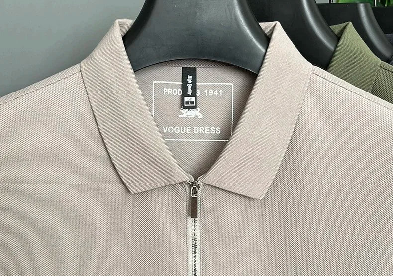 High end brand pony embroidered short sleeve polo shirt unique trend half zipper luxury Paul T-shirt designer's new men's wear