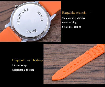 Women's Watches Ultrathin Silicone Ladies Bracelet Large Dial Korean Edition Female Student Fashion Quartz Wristwatch UTHAI CE76