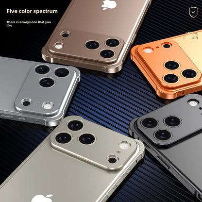 Original Colour Aluminium Frame Metal Bumper Hard Case For IPhone 17Air 17 Pro Max High Quality Alloy Lens Protector Phone Cover