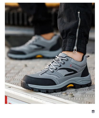 Men's Tactical Safety Shoes Breathable Steel Toe Puncture Resistant Work Shoes Wear-Resistant Protective Footwear