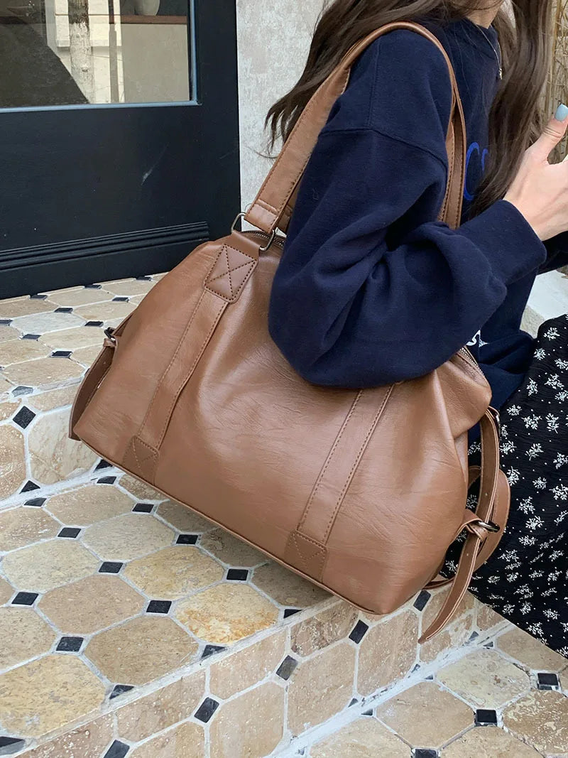 Brand Luxury Designer Tote Bag For Women Lage Capacity Travel Cross Bag High Quality PU Leather Handbags Messenger Bag
