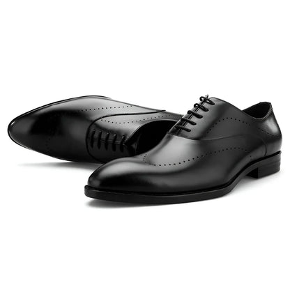 Full-Grain Leather Formal Derby Shoes for Men Daily Wear Business Oxford Dress Shoes