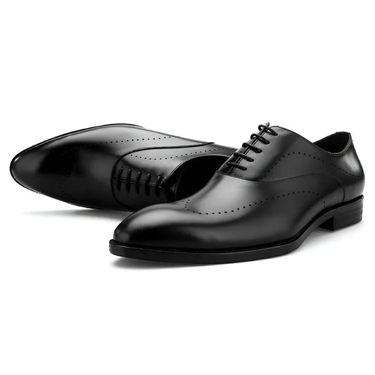 Full-Grain Leather Formal Derby Shoes for Men Daily Wear Business Oxford Dress Shoes