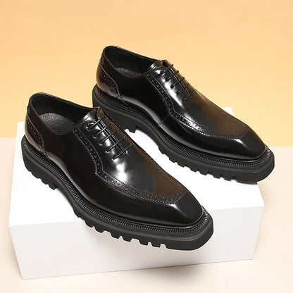 2025 New Men Classic Dress Shoes Genuine Leather Business Casual Formal Sneakers Plus Size Office Wedding Party Oxford Shoes