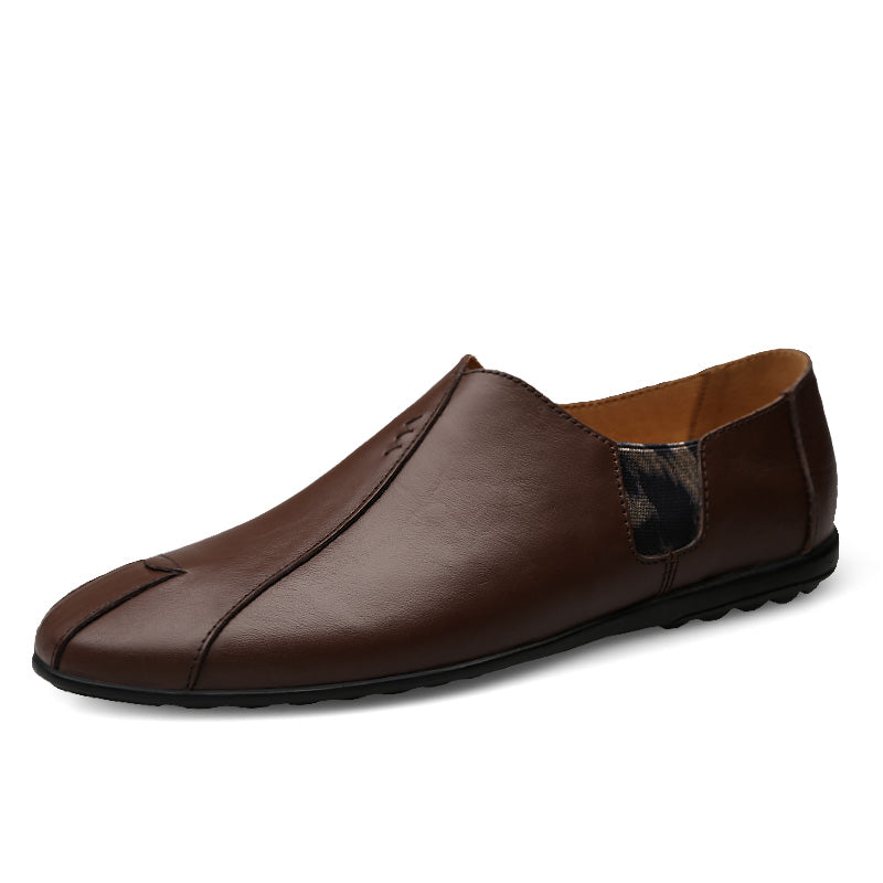 Genuine Leather Men Casual Shoes Luxury Brand Soft Mens Loafers Breathable Moccasins Slip on Lazy Driving Shoes Plus Size 38-47