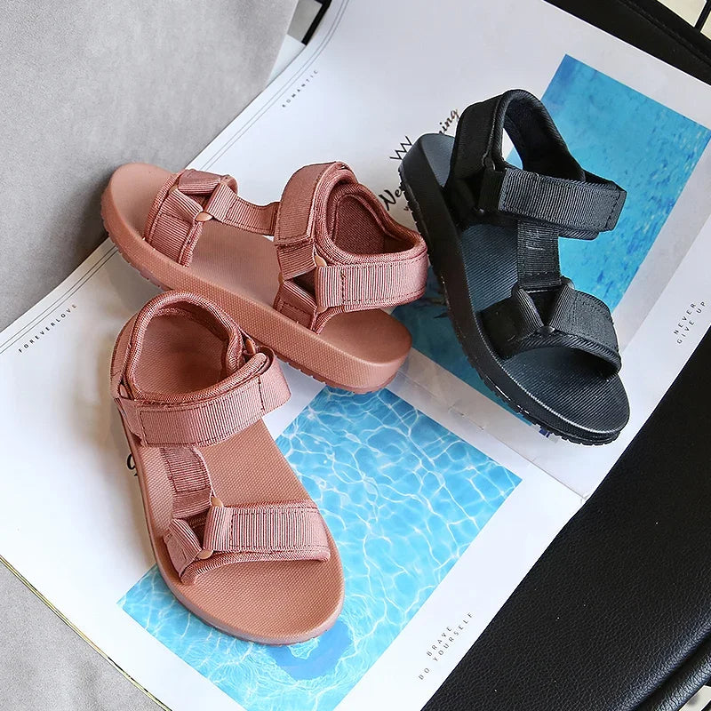 Summer Sandals for Kids Girls Solid Color Casual Sport Children Beach Sandals Non-slip Infant Student Baby Boys Sandals