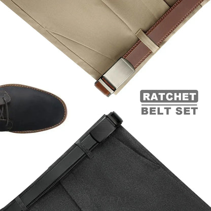 Mens Leather Belt Multiple Colors Automatic Available Belts Leisure Fashion Ratchet Belts for Men Pants Waistband