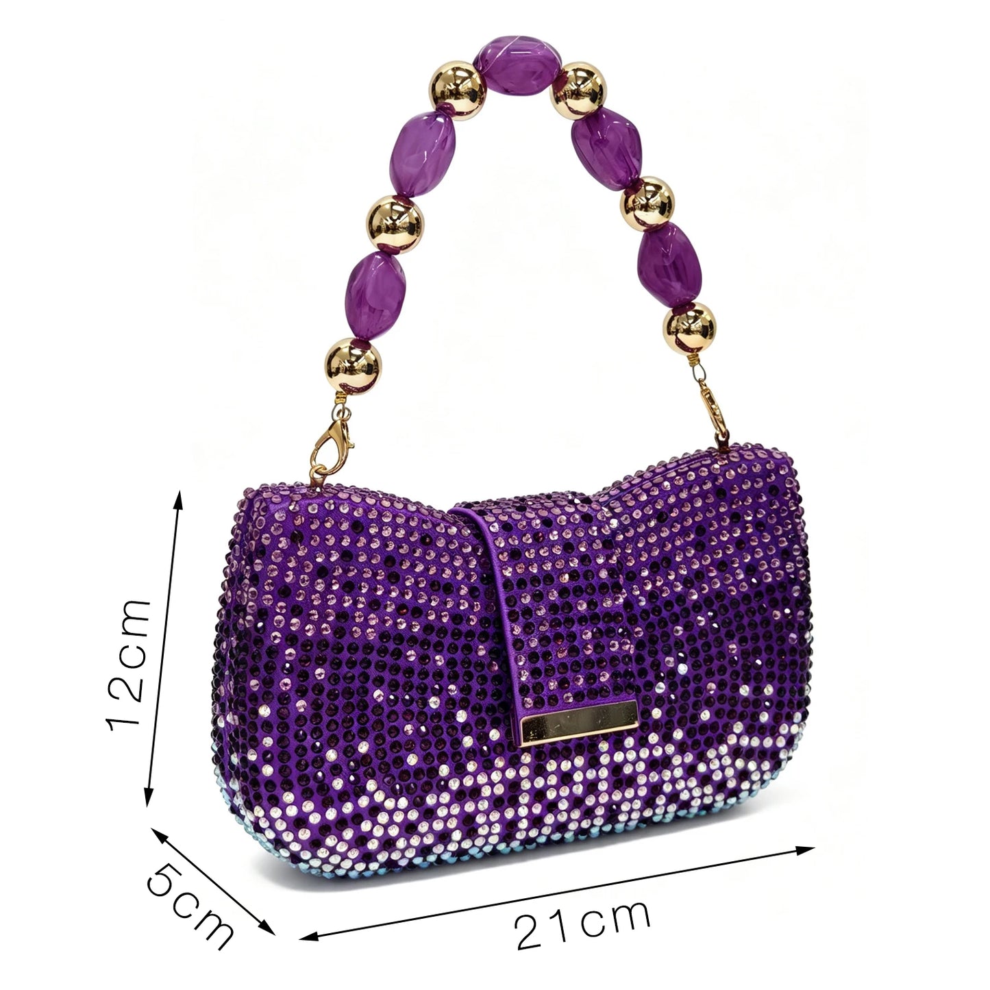 New Itlian Design Blue Color Rhinestone High Heel Shoe And Bag Fashion Style Pointed-Toe Shoes For COMFORT INCLUDED Women Shoes