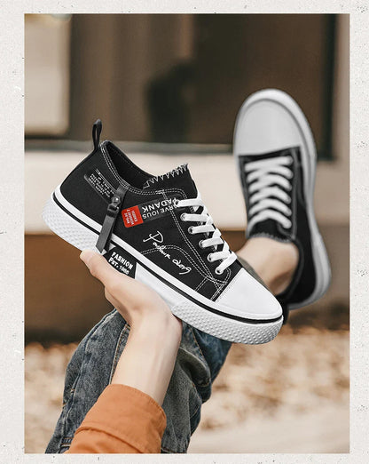 Men's plus size casual Canvas shoes summer soft-sole non-slip outdoor walking shoes fashion youth sports board shoes flat shoes
