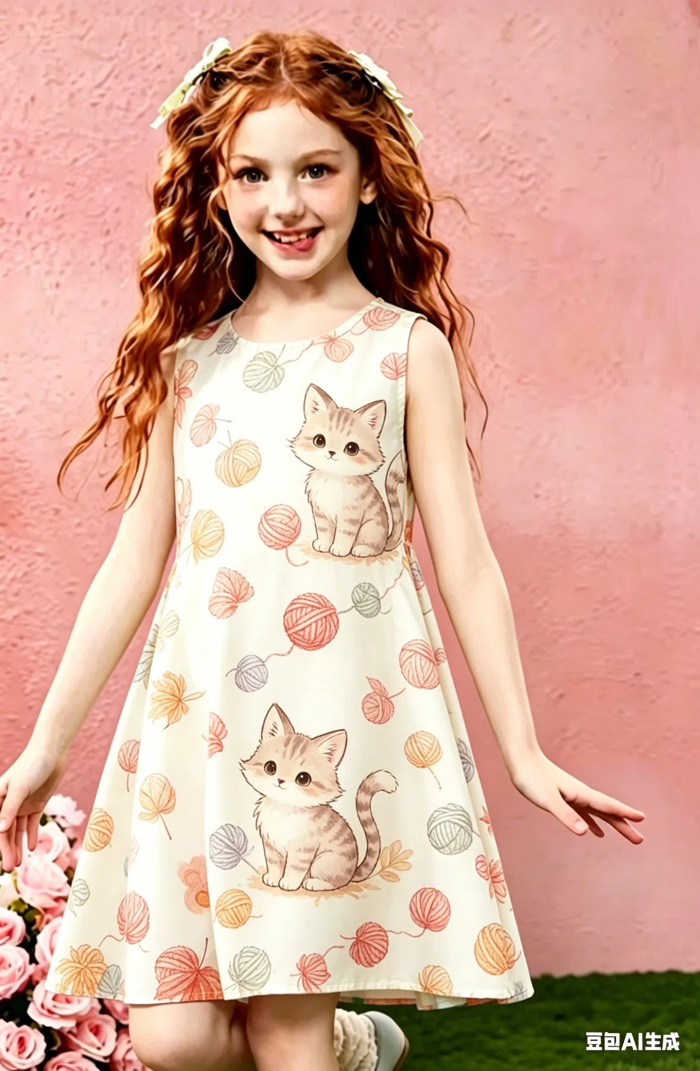 NEW SUMMER STYLE FLORAL PRINT DRESS FOR GIRLS A CASUAL AND SWEET PRINCESS DRESS THE PERFECT GIFT FOR CHILDREN SPORTY STYLE