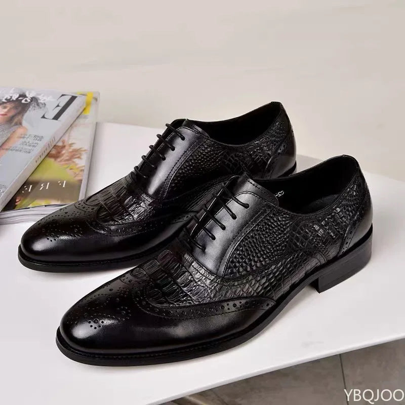 2025 Large Size Fashionable Men's Office Formal Shoes Low Cut Daily Comfortable Pointed Multifunctional Men's Wedding Shoes