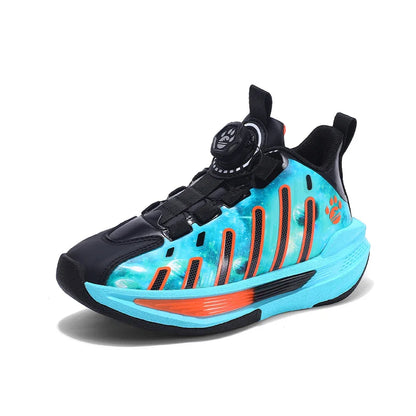 Children‘s Basketball Shoes Non-slip Breathable Basketball Training Sneakers Lace-up Boys Girls Sports Shoes Kids Athletic Shoes