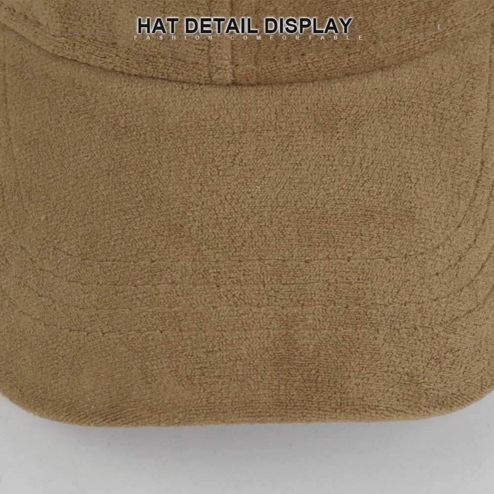 Solid Suede Retro Baseball Caps For Men Women Spring Autumn Street Snapback