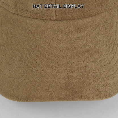 Solid Suede Retro Baseball Caps For Men Women Spring Autumn Street Snapback
