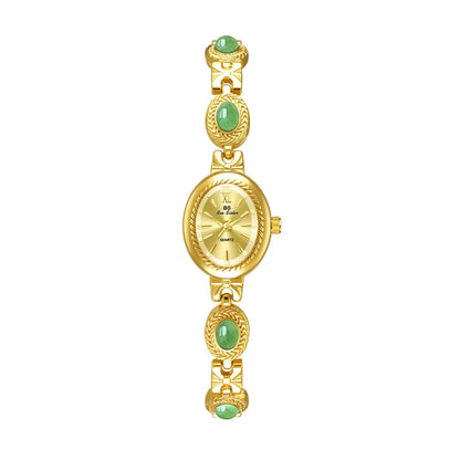 Oval Gold Women Watches Luxury Brand Dress Casual Quartz Small Dial Ladies Wrist Watches Rhinestone Gold Watches for Women 2025