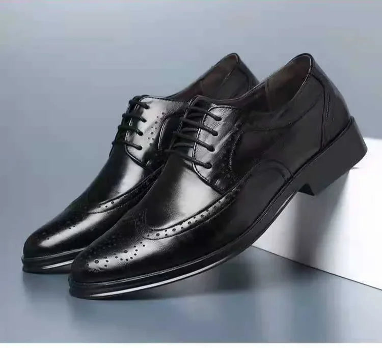 Social Shoe Male Breathable In Summer Official New Pointed Toe Men's Formal Shoes Cheap Liquidation Gentleman Legitimate Leather