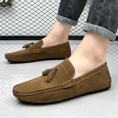 Loafers Men Casual Shoes Tassel Brogue Shoes Men Loafers Moccasins Breathable Slip on Big Size Driving Loafers for Men Shoes