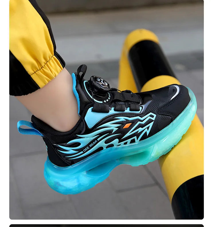 Boys leather lightweight winter sports shoes children's basketball running shoes spring and autumn new rubber soles