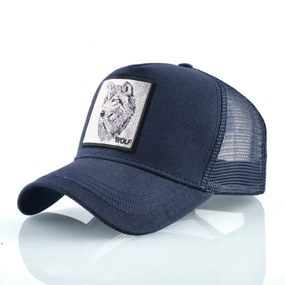 Baseball Cap With Embroidery Wolf Patch Men's Snapback Baseball Hat Four Seasons Outdoor Fashion Visor Caps Women Casual Cap