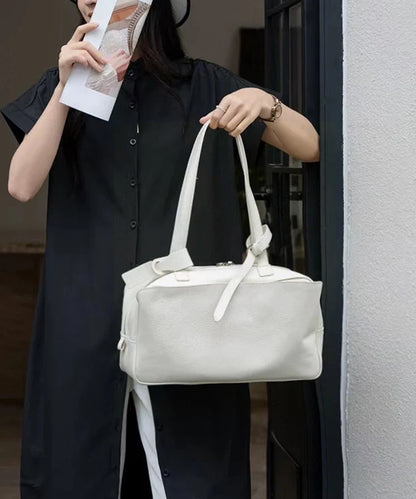 High version genuine leather pillow bag for women 2025 new all-match large capacity first layer cowhide bowling bag for women
