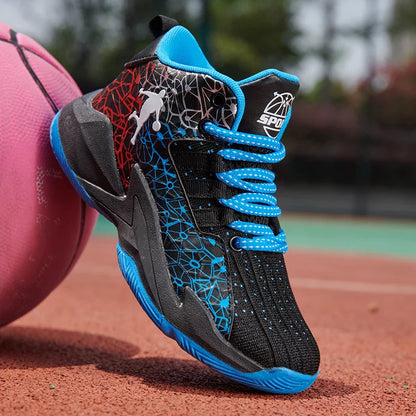 Classic Boys Basketball Shoes Kids Sneakers Fashion Tennis Kid Sport Shoes Outdoor Non-Slip Trainer Children School Basketball