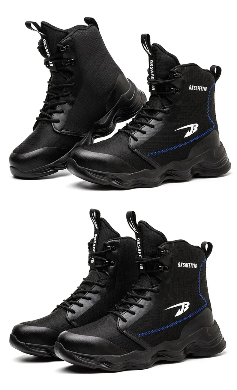 Safety Shoes Men Boots High Top Work Sneakers Steel Toe Cap Anti-smash Puncture-Proof work Boots Indestructible Shoes