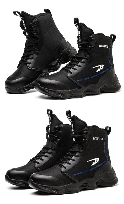 Safety Shoes Men Boots High Top Work Sneakers Steel Toe Cap Anti-smash Puncture-Proof work Boots Indestructible Shoes