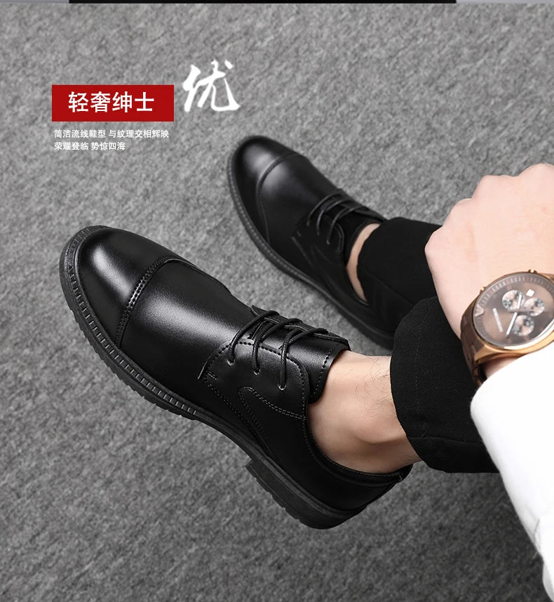High Quality Italian Luxury Brand Lace-Up Non-slip Men Driving Shoes Leather Men Casual Shoes Breathable formal Mens Dress Shoes
