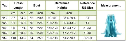 Anna Elsa Costume Children Princess Dress for Girls Kids Cosplay Snow White Christmas Carnival Party Disguise Outfit