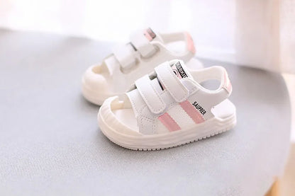PU Leather Summer Sandals For Children 2024 Trend Fashion Boys Girls Beach Shoes Anti-slippery Soft-soled Toddler Shoes Footwear