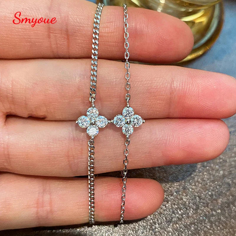3mm D Color Excellent Cut Moissanite Bracelet for Women Simple Elegant Wedding Anniversary Jewelry Real Pure 925 Silver
