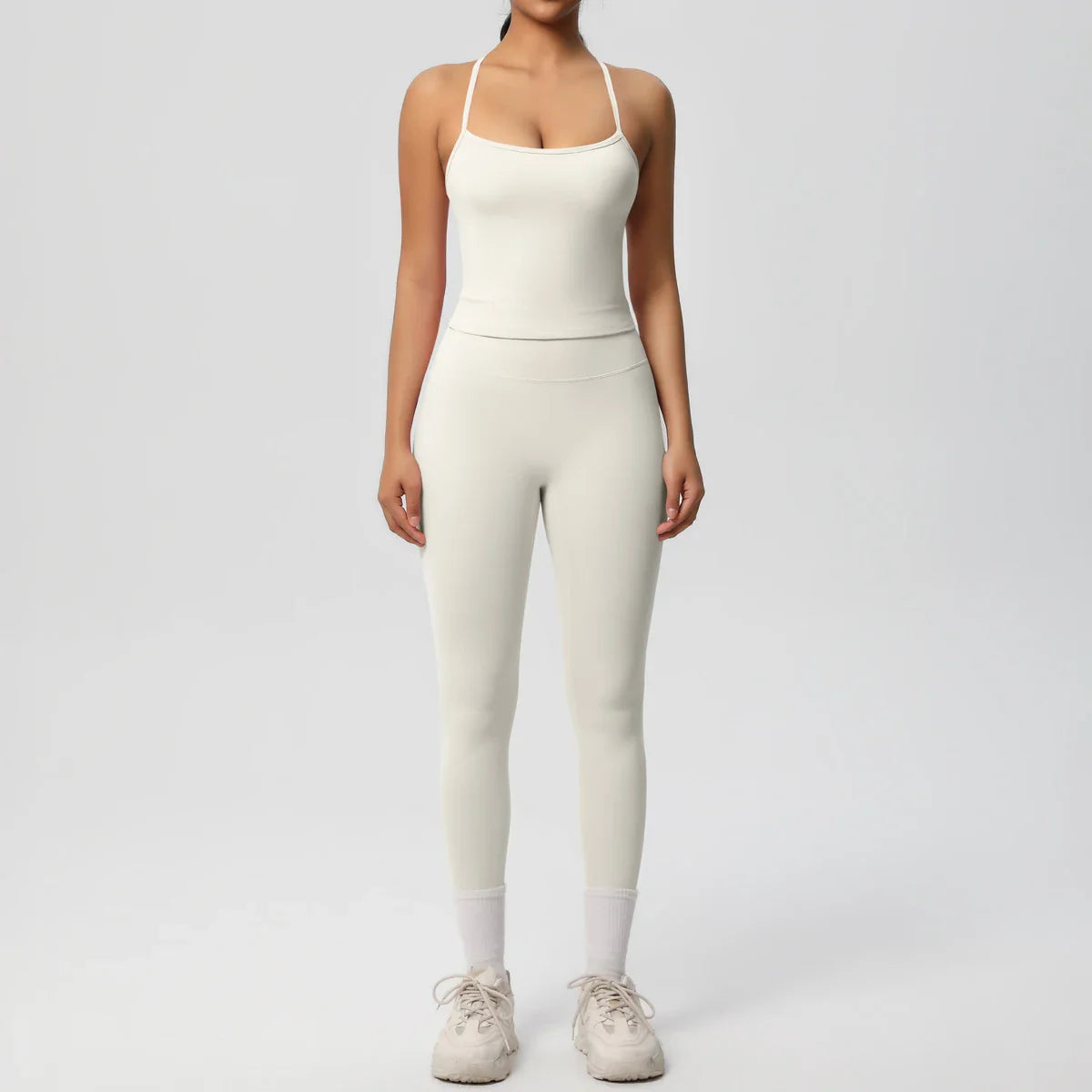 2PCS Yoga Set Nude Feeling Workout Sets Women Tracksuit Gym Push Up Fitness Running Workout Sportwear Sport Bra Leggings Suit