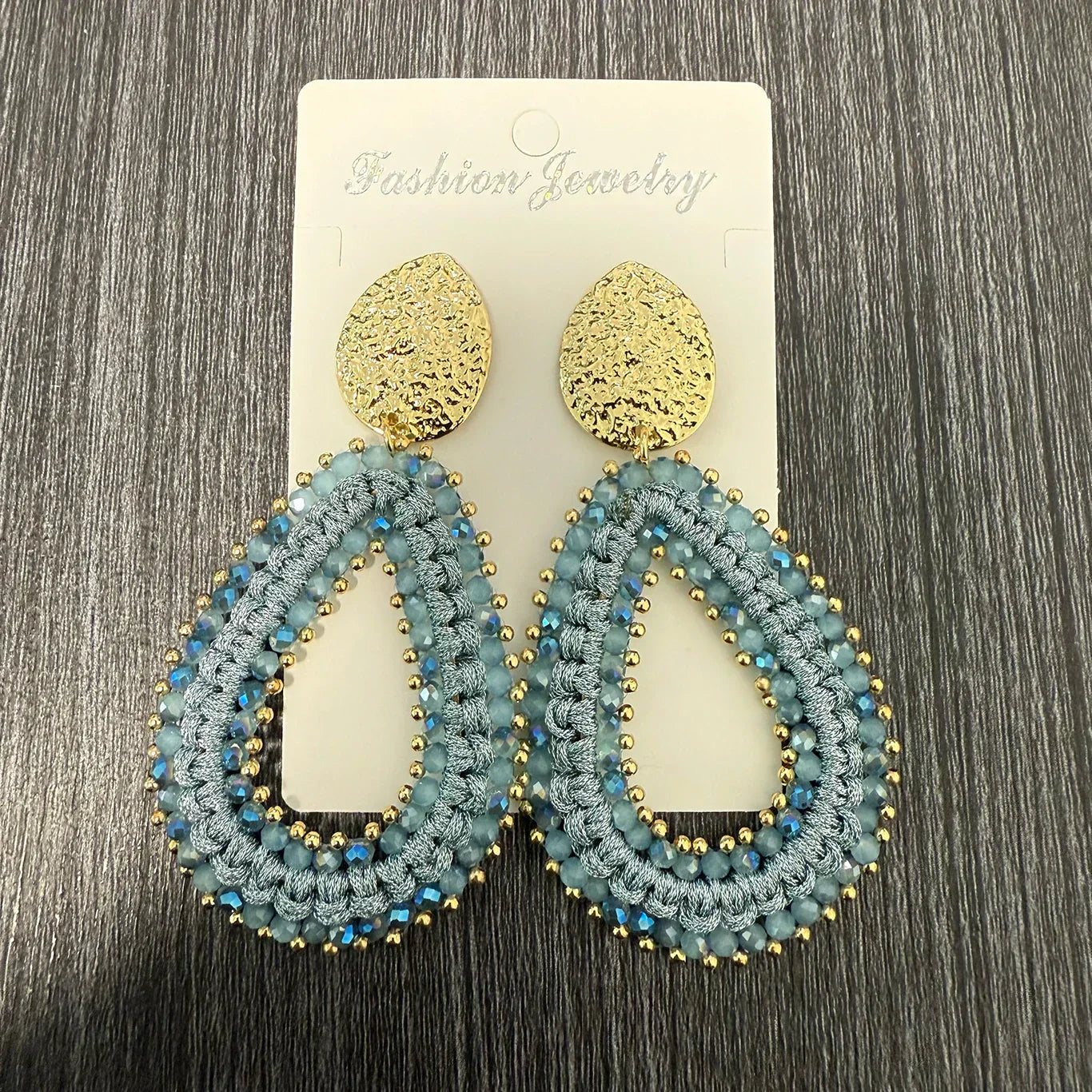 Big Water Drop Shape Drop Earrings For Women Colorful Beads Handmade Threading Crystal Long Earrings Jewelry Gift EA144