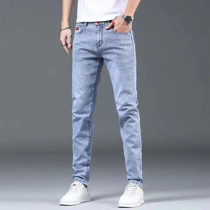 Luxury Summer Designer Korean Classic Streetwear Cowboy Pants for Men Fashionable and Comfortable Boyfriend Skinny Jeans Men