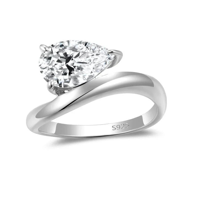 7*11MM 3Carat D Color Water Drop Moissanite Rings 18K Gold 100% 925 Sterling Silver Top Quality For Women Wedding Gifts