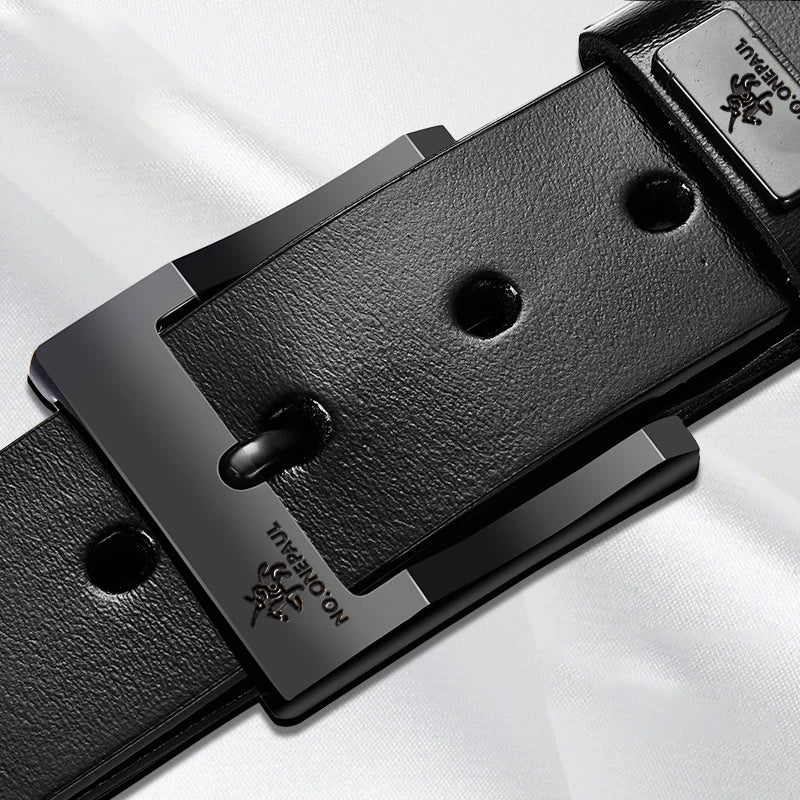Men's High-quality Buckle Jeans Cowhide Casual Belt, Business Denim Belt, Men's Fashion Designer 2025 New Style