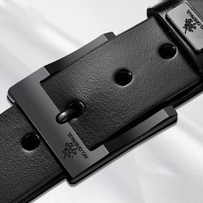 Men's High-quality Buckle Jeans Cowhide Casual Belt, Business Denim Belt, Men's Fashion Designer 2025 New Style