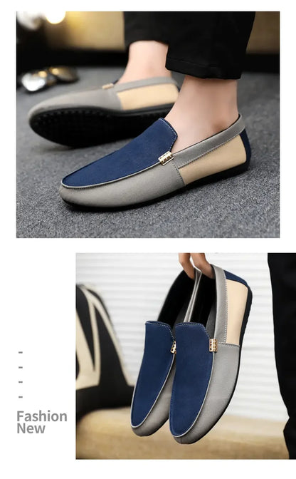 Business Shoes Fashion Casual Shoes Man Luxury Leather Loafers Breathable Slip on Male Boat Shoes Moccasins Driving Shoe
