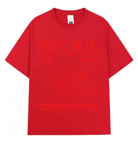 Korean Style Men Women Hibiscus Print Cotton Short Sleeve T-shirt,Oversized Harajuku Street Casual Tops