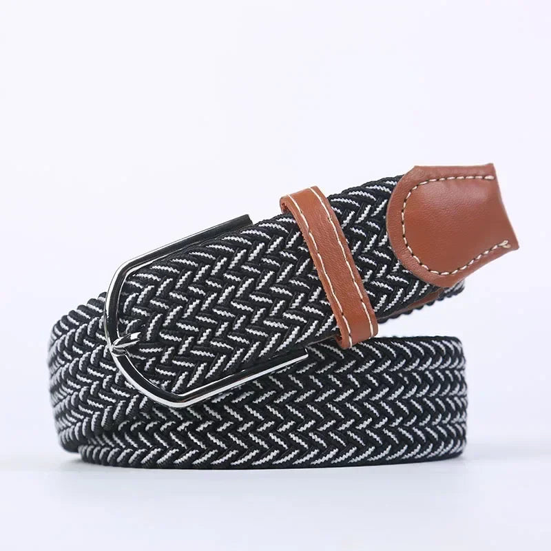 Women's Belt Fashion Casual Woven Elastic Belt Outdoor Sports Military Tactical Strap Climbing Work Belt Unisex Jeans Pants