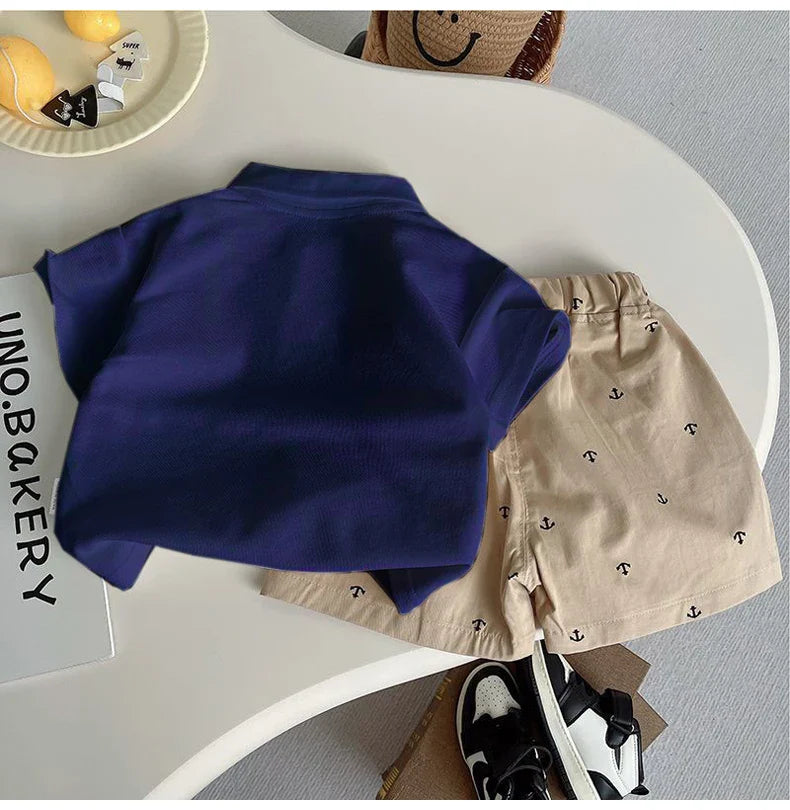 IENENS Summer Baby Clothing Sets Polo-shirt + Shorts Suits 0-4 Years Kids Boy Short Sleeve Holiday Clothes Casual Outfits