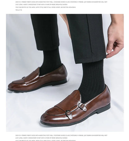 Men's Dress Shoes Trend Formal Leather Shoes For Men Classic Office Social Party Leather Loafers Male Casual Business Shoes Man