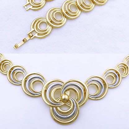 Elegant Women Necklaces Jewelry Sets Gold Color Jewelry On The Neck Wedding Party Accessories conjunto de joyeria para mujer