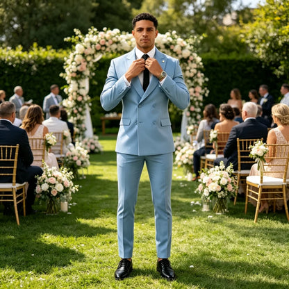 High-Quality Slim-Fit Men's Two-Piece Suits for Wedding Smart Casual Business Office Wear plus Size Available