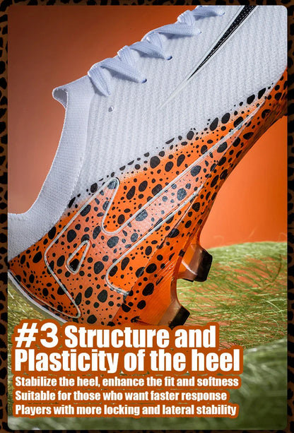 Soccer Cleats for Men Women AG/TF Breathable Cushioned Insole Anti-Slip Outdoor Sports Artificial Grass Football Boots