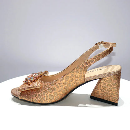 African Fashion Italian Shoes And Bag Sets For Evening Party With Stones Colorful Italian Handbags Match